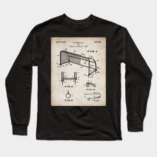 Soccer Patent - Soccer Goal Art - Antique Long Sleeve T-Shirt